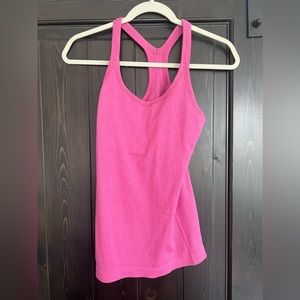 LULULEMON pink ebb to street tank, built in sports bra size 6